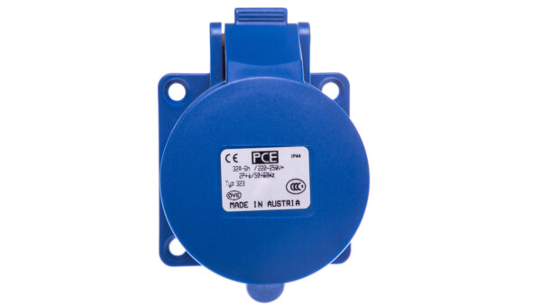 Gniazdo tablicowe 32A 3P 230V /70×70/ niebieskie IP44 323-6