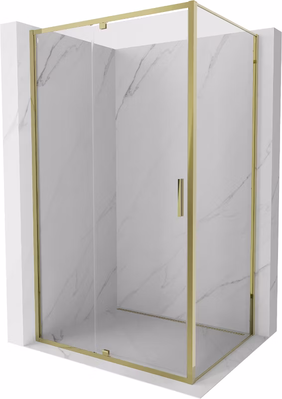 Kabina prysznicowa Mexen Exo uchylna 140 x 95 cm transparent złota 1 szt.