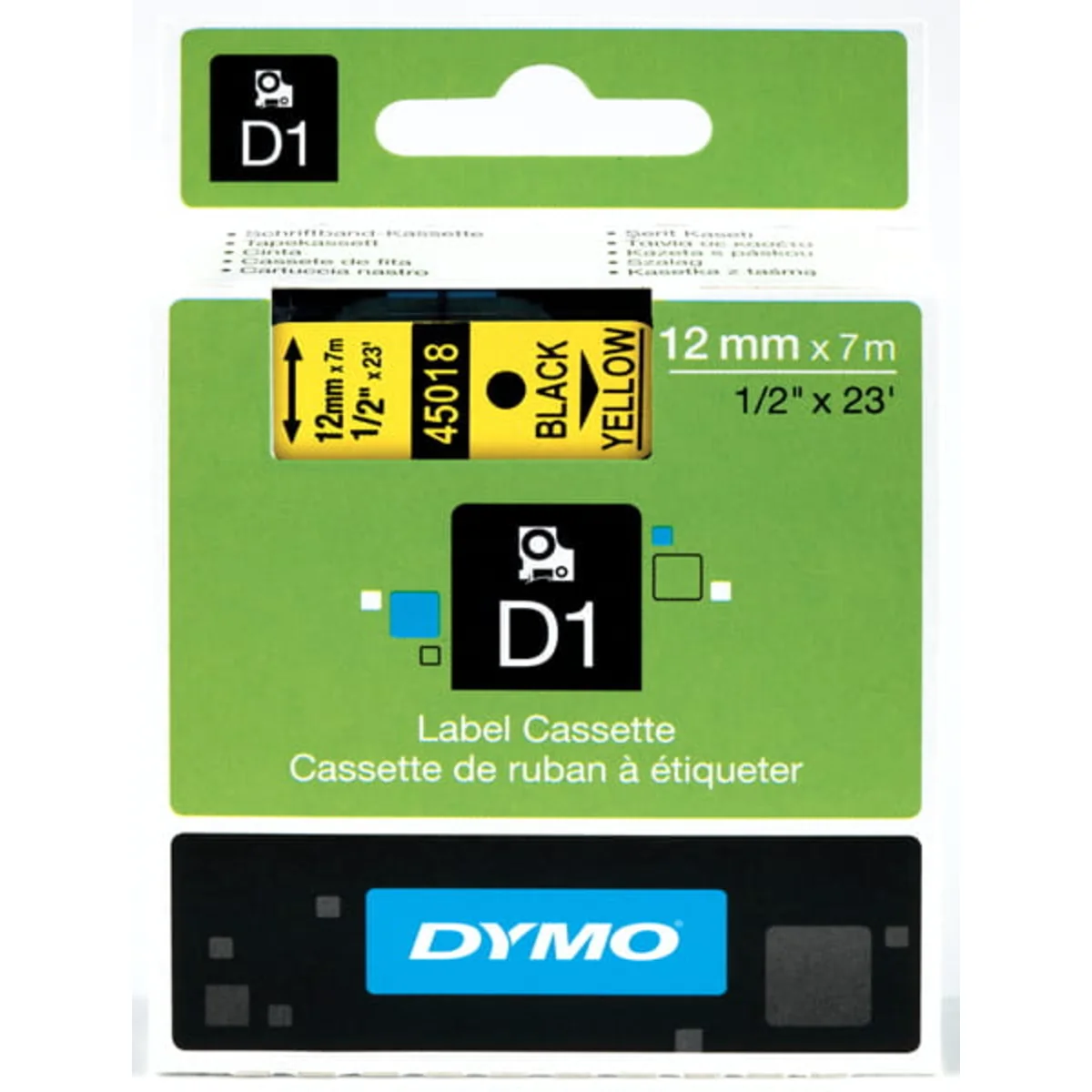 Taśma DYMO D1 12mm x 7m żółta / czarny nadruk 45018 S0720580