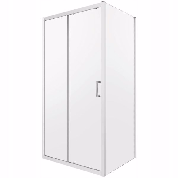 Kabina prysznicowa Kerra Zoom 100×80 prostokątna bez brodzika transparentna chrom 1 szt.
