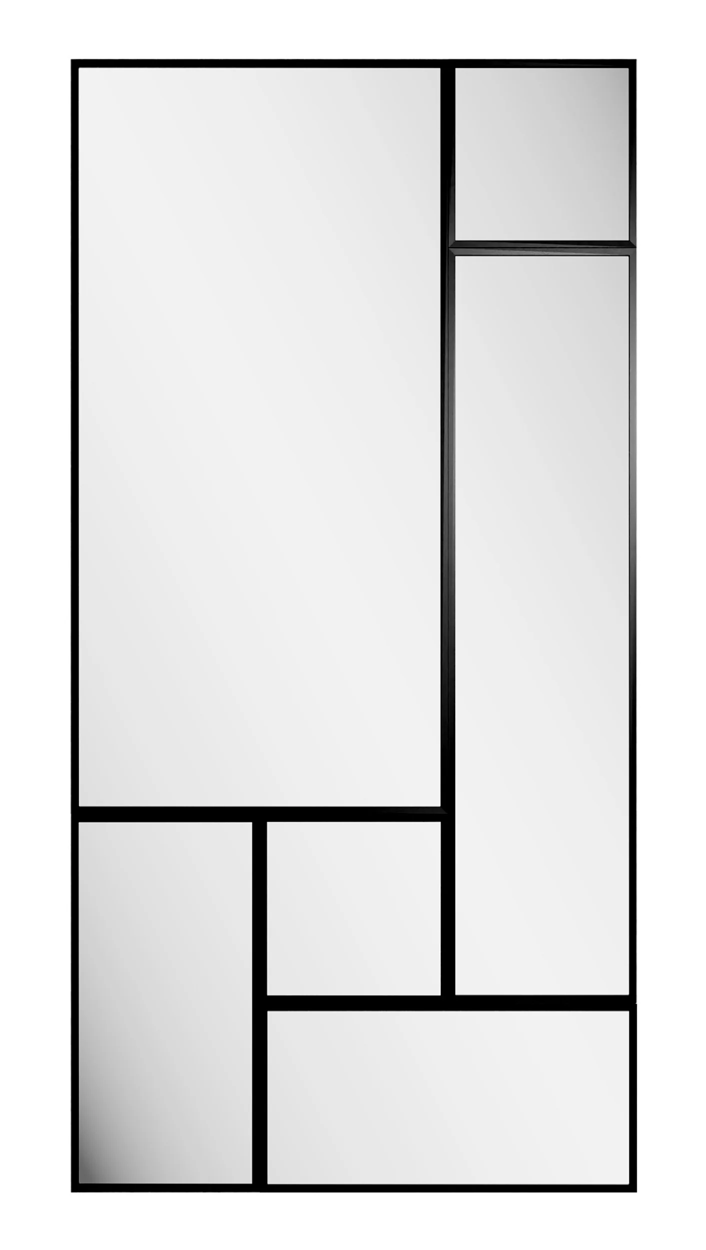 Zestaw paneli lustrzanych Wega 210×105 cm czarna rama