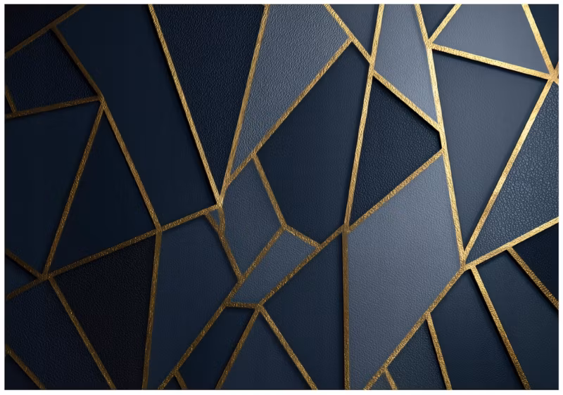 Fototapeta WALLARENA Do Sypialni Salonu Na Flizelinie Abstrakcja Glamour Geometryczna Niebieski 300×210 cm 16210VX6 1 szt.