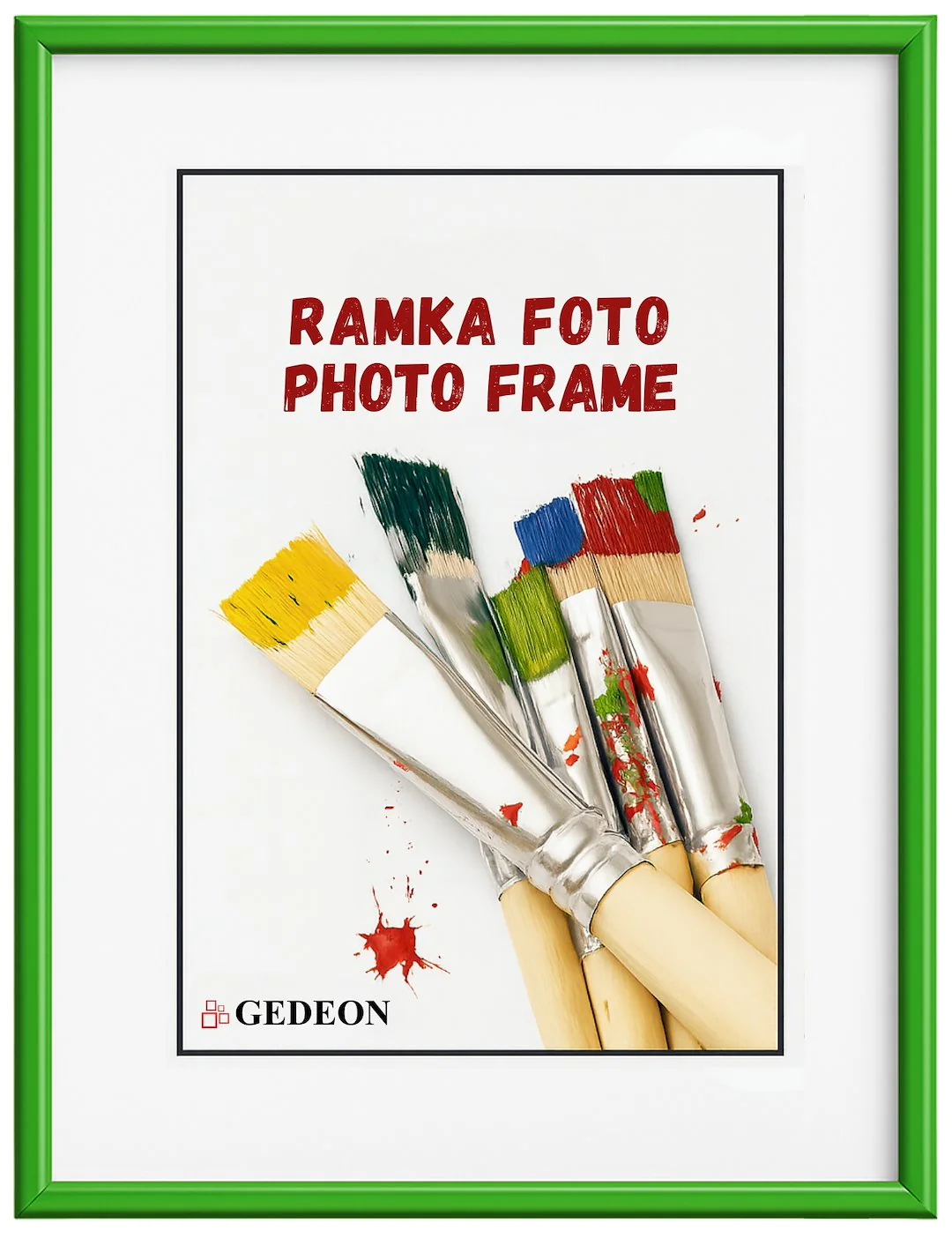 Ramka plastikowa 21×29,7 BB2130GR zielona szkło