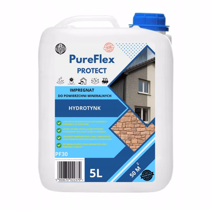Impregnat do elewacj i tynków silikonowych, betonu, piaskowca PureFlex hydrofobowy 5L