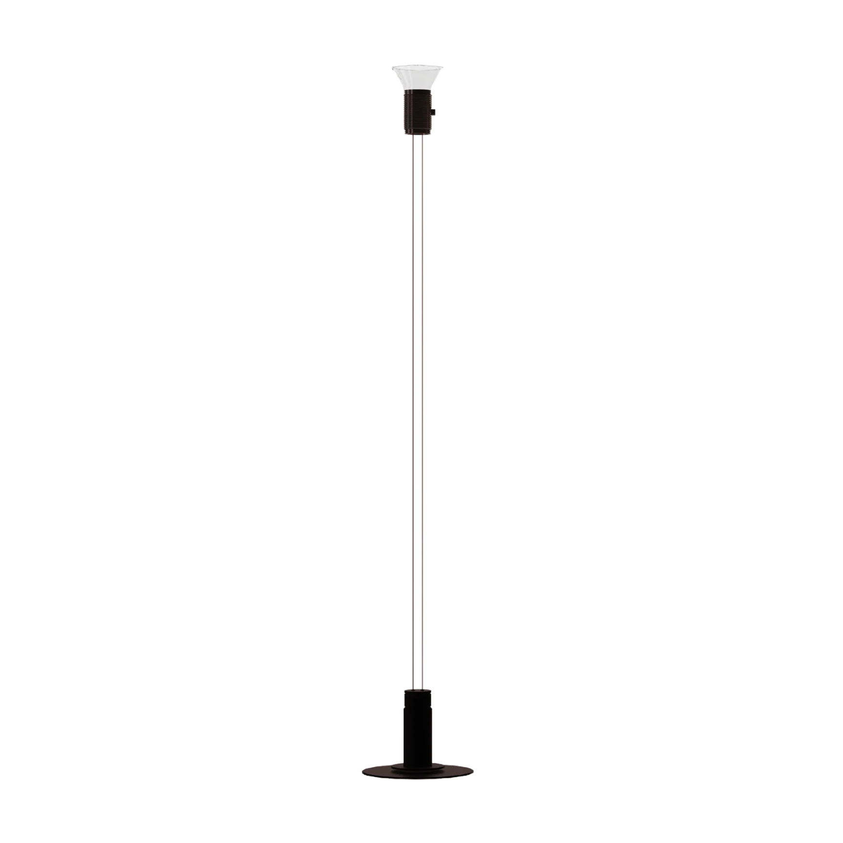 Lampa podłogowa DIA transparentny z matowymi brązowymi elementami
