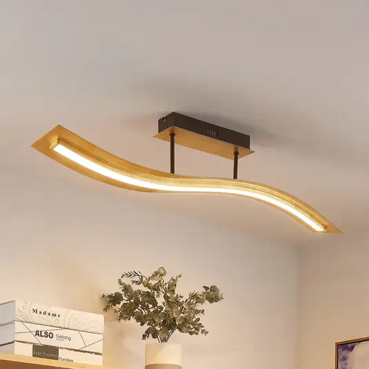 Lampa sufitowa LED Lindby Larisa z falistym kloszem