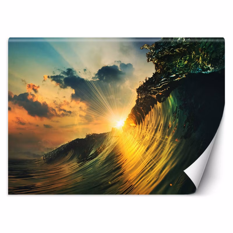 Fototapeta Feeby Zachód słońca fale 250×175 1 szt