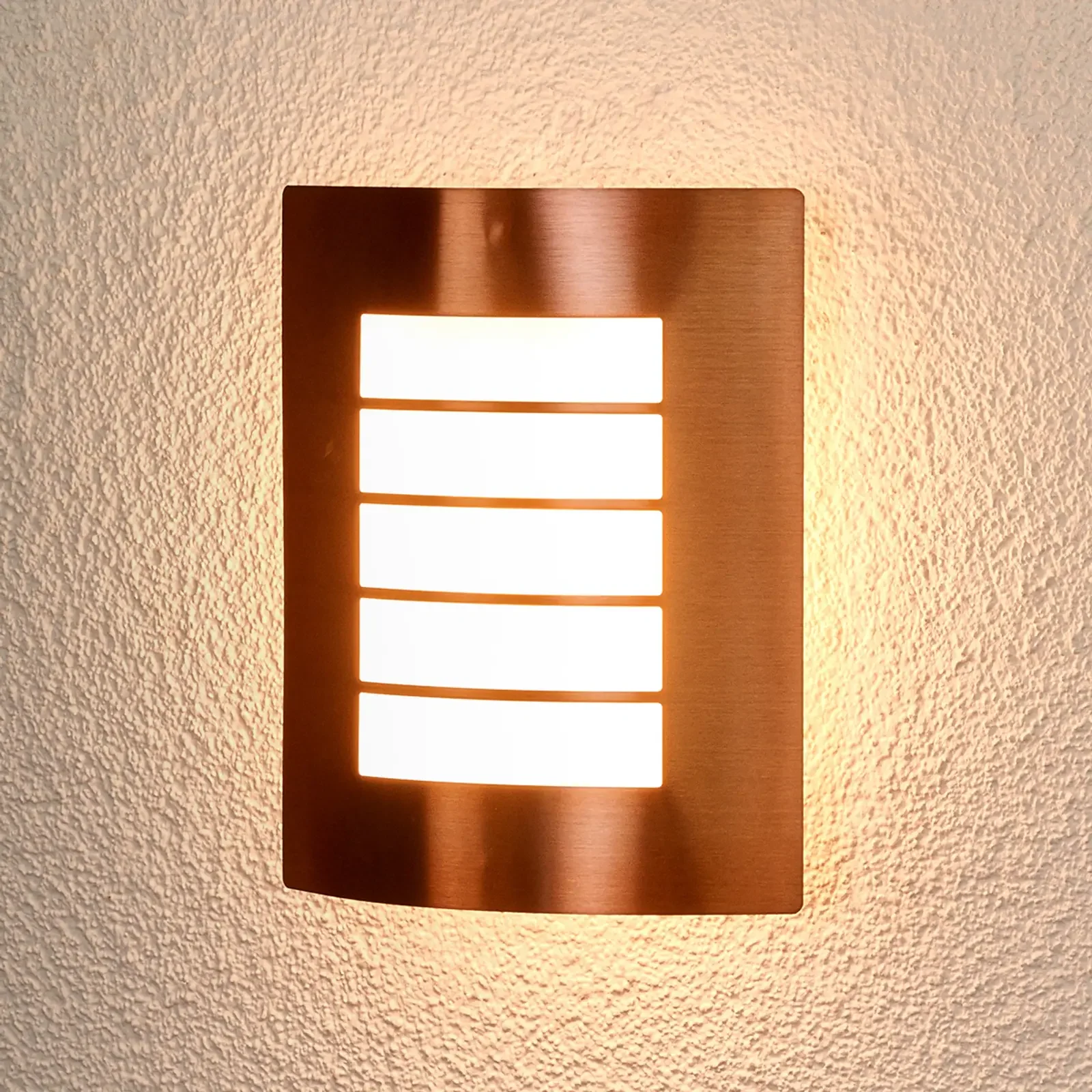 Miedziana lampa ścienna zewnętrzna Blanka