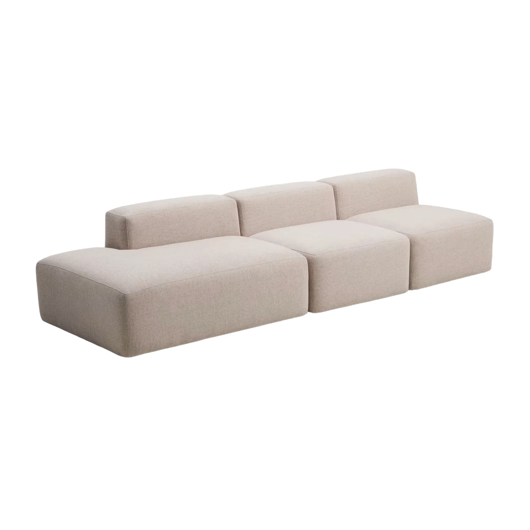 Sofa 3-osobowa lewostronna BLOK beżowy szenil