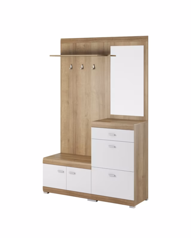 Garderoba MINIO go for it STELO dąb riviera / biały 1 szt.