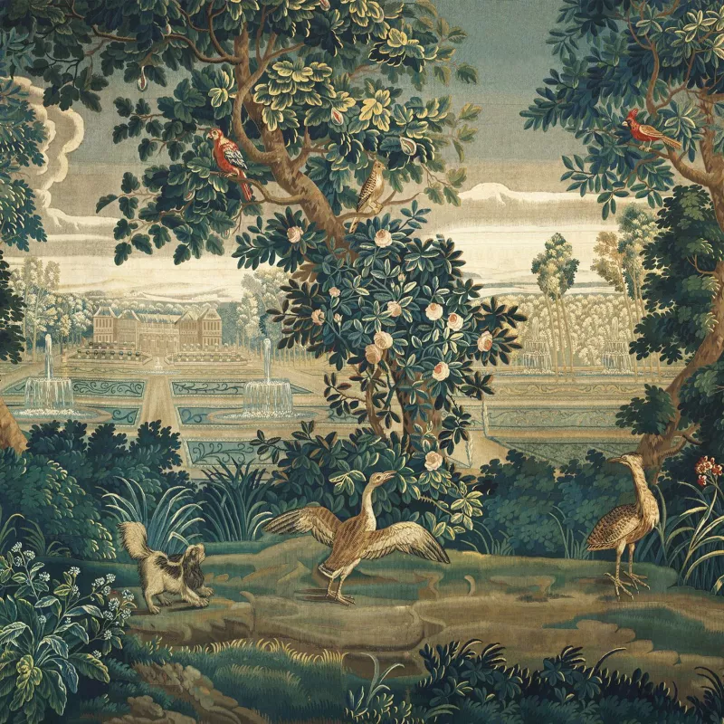 fototapeta Sanders & Sanders zalesiony krajobraz zielonym 318 x 280 cm – 1 rol.