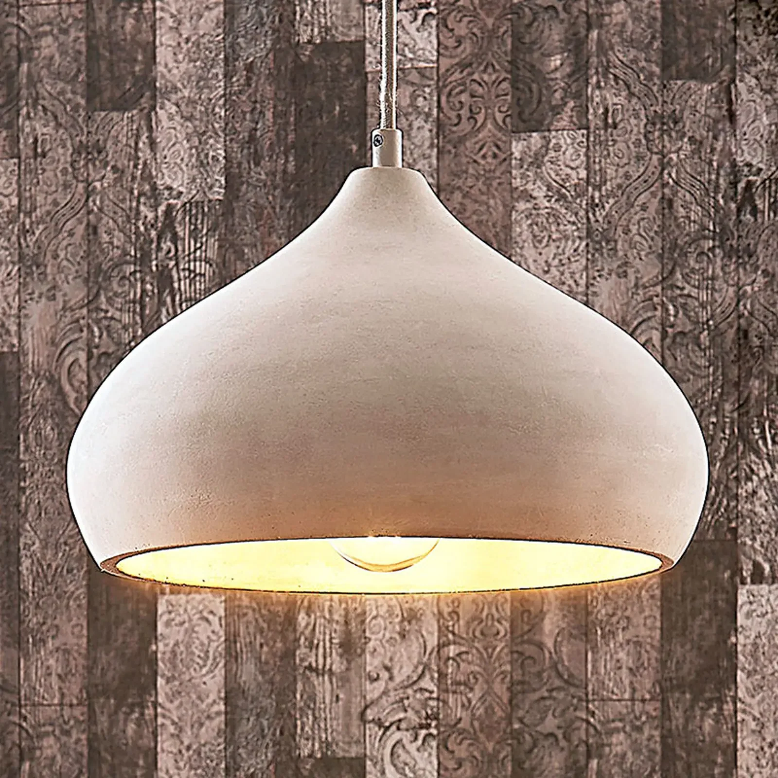 Lampa wisząca betonowa Morton, Ø 29 cm