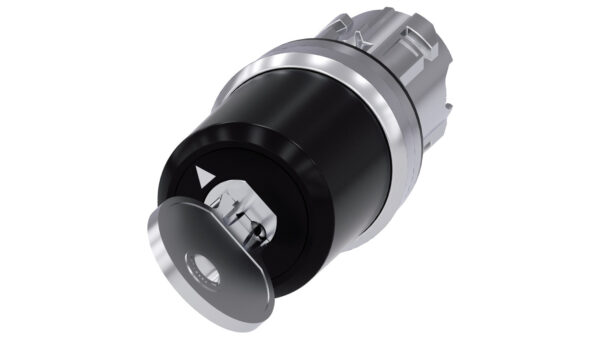 Przełącznik z kluczem BKS 22mm okrągły metal nr E7 (VW) bez klucza 2 poz. O-i monost. kąt zał. 90st. 3SU1050-5SF11-0AA0