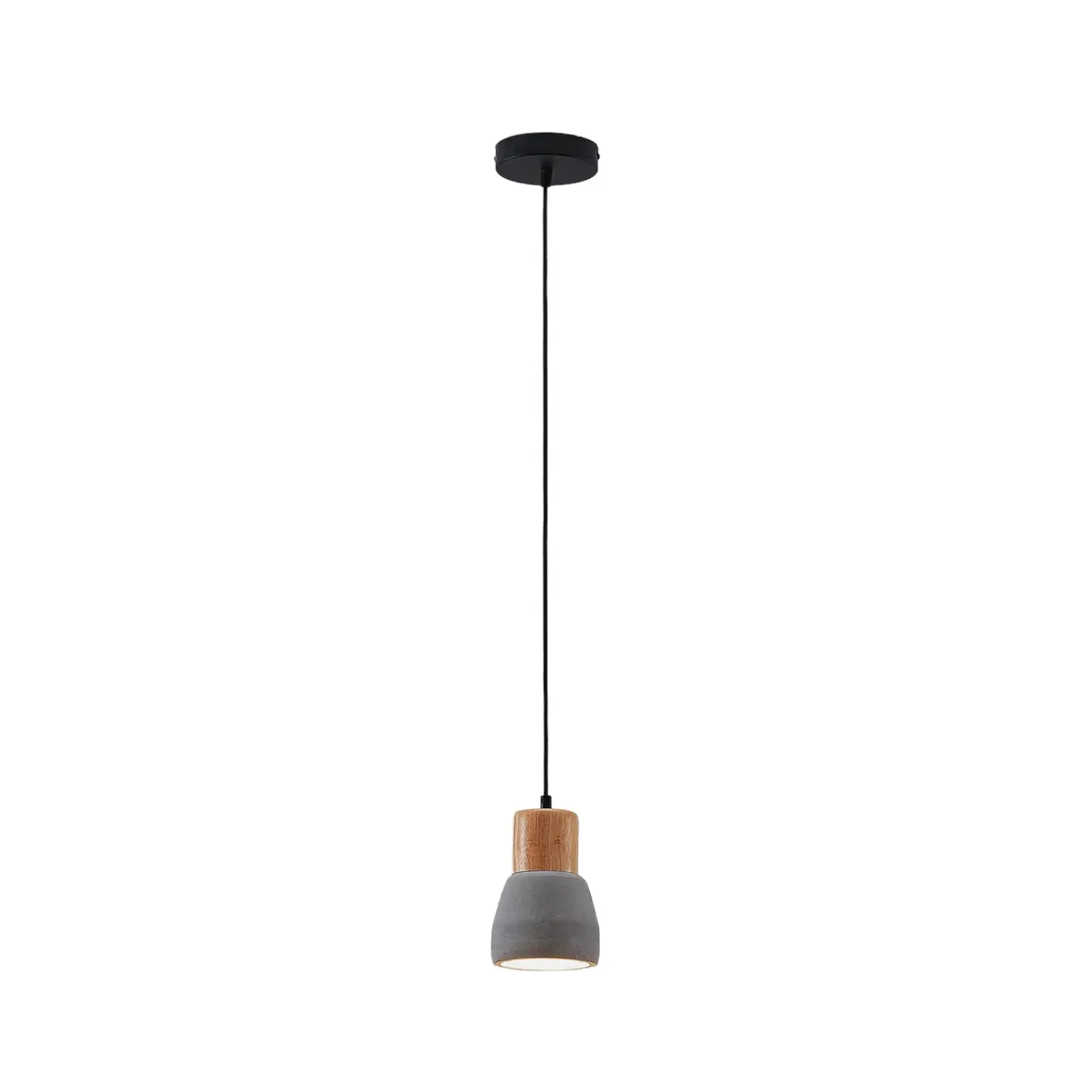 Lampa wisząca betonowa Margot z drzewem, 1 lampa