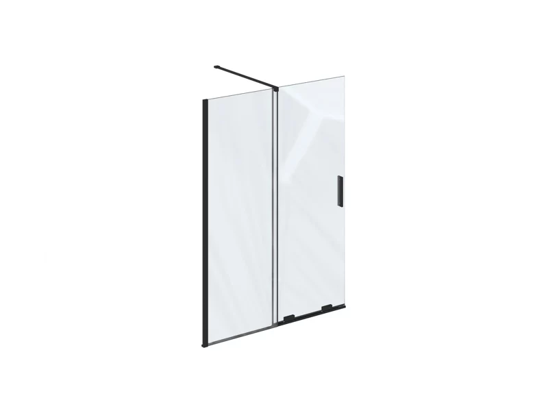 Kabina/ścianka prysznicowa Ravak Walk in Roll ROWI 120 szkło transparent czarna 1 szt