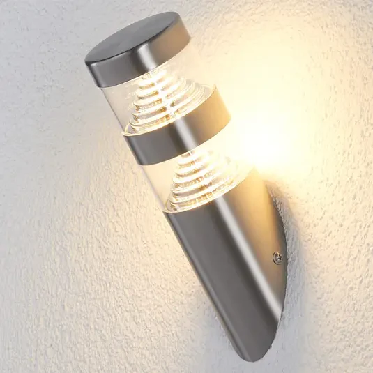 Zewnętrzna lampa ścienna LED ze stali nierdzewnej Lanea ukośna