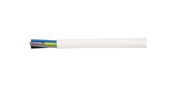 Przewód warsztatowy H05VV-F (OWY) 4×1,5 żo biały /25m/