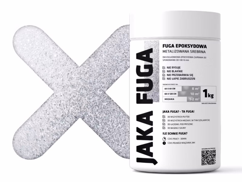 JAKA FUGA epoksydowa metalizowana fuga Srebrna Silver 1kg 1 szt.