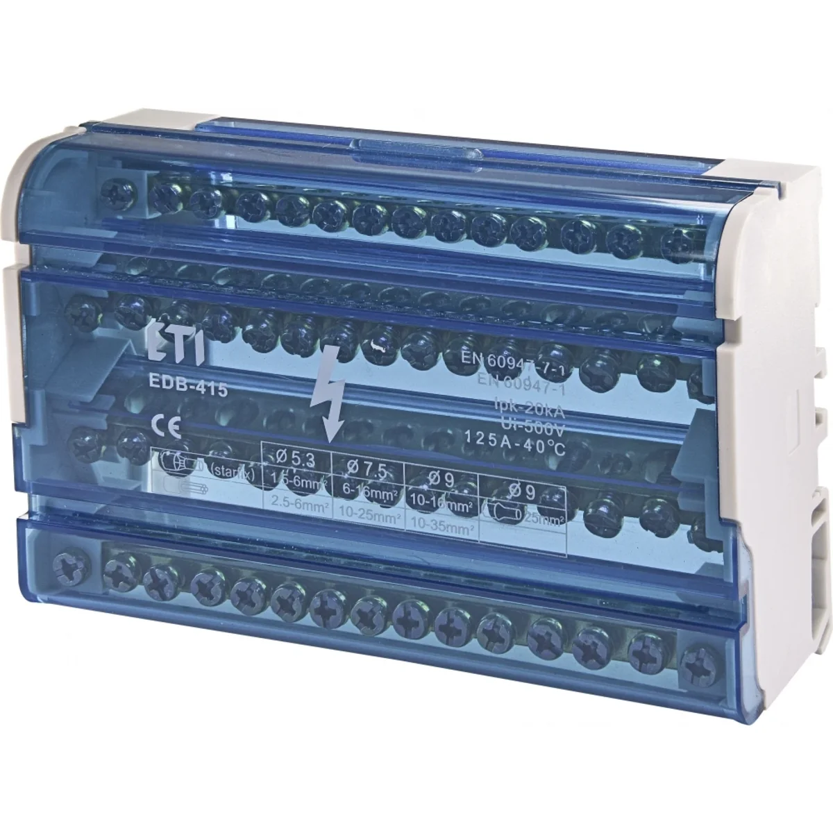EDB-415 Blok rozdzielczy 125A (4×15 zacisków) 001102305