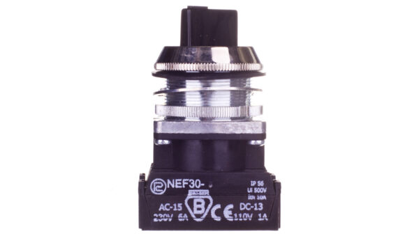 Przełącznik 2 położeniowy pokrętło 30mm czarny 2Z bez samopowrotu W0-NEF30-TPA 2X S