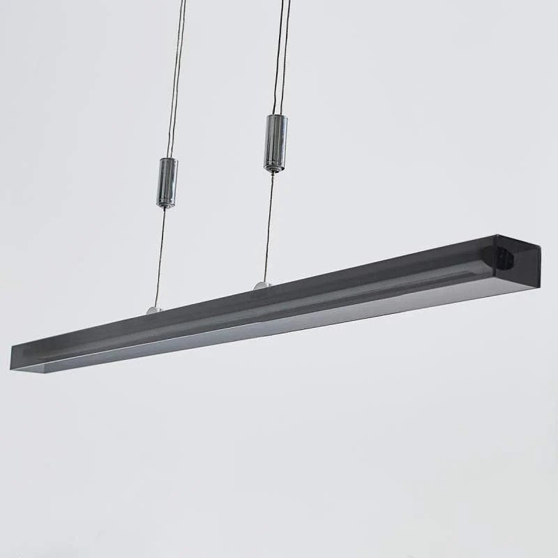 Jethro – podłużna szara lampa wisząca LED