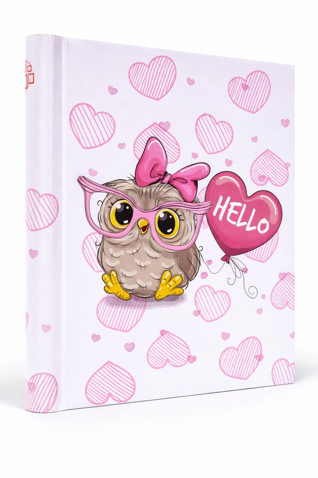 Album samoprzylepny spirala 23×28 cm 40 stron DRS20HELLOOWLPINK
