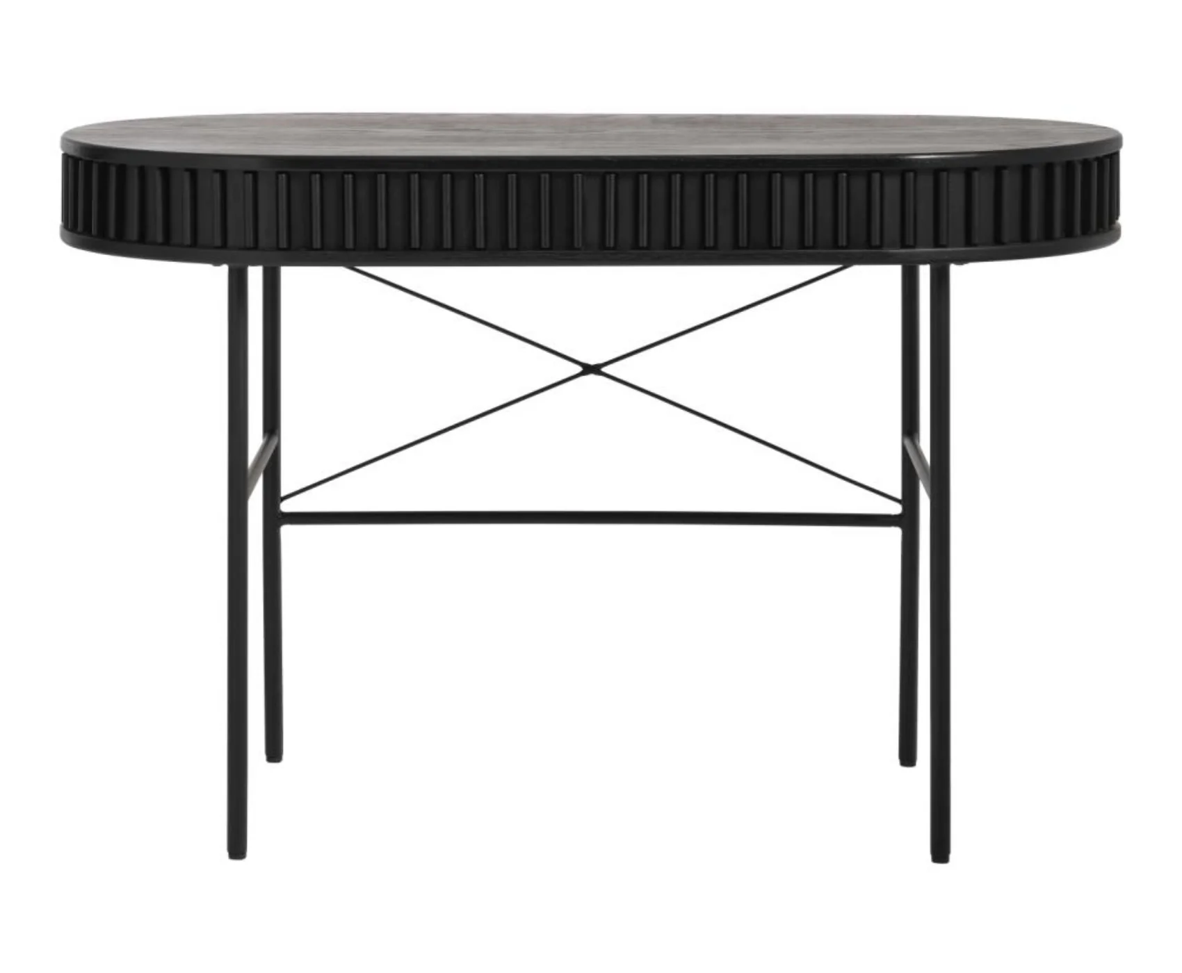 Biurko Ovitties 120×60 cm czarne lamele