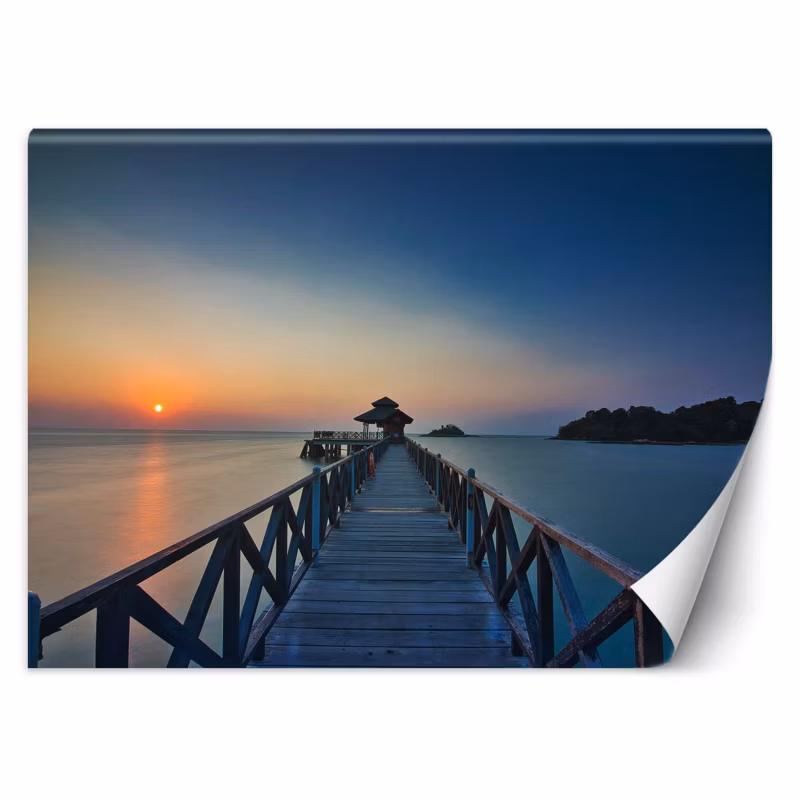 Fototapeta Feeby Zachód słońca pomost 350×245 1 szt