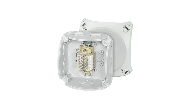 Puszka odgałęźna 93x93x62 5×2,5mm2 CU/AL IP66 szara RK 0205 T 62000172