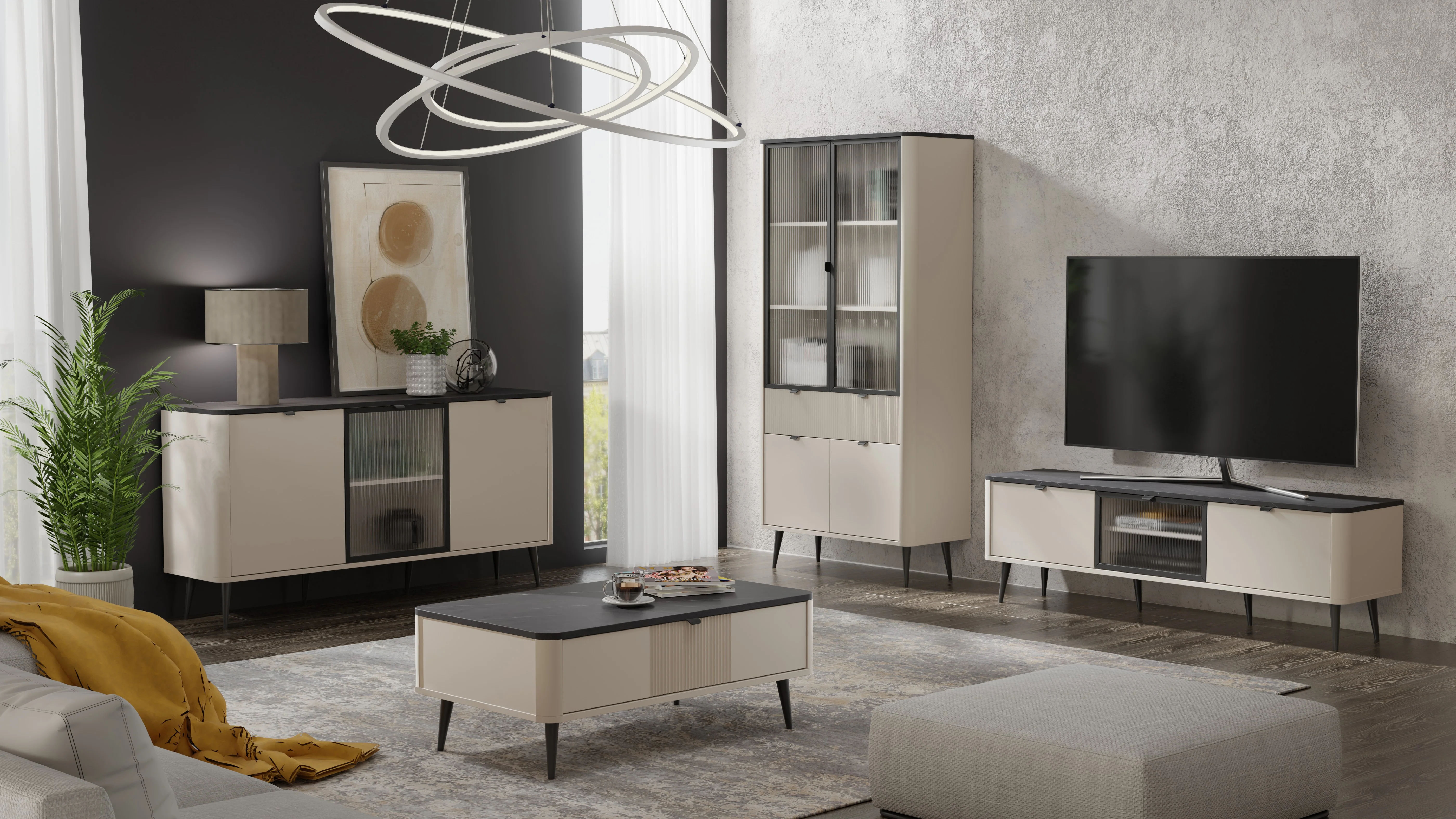 Meble systemowe MARLY kaszmir szary – zestaw 1