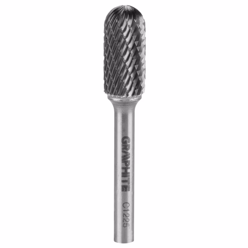 Frez do metalu GRAPHITE typ C (walcowy zaokrąglony), 12 x 25 mm, trzpień 6 x 45 mm 1 szt