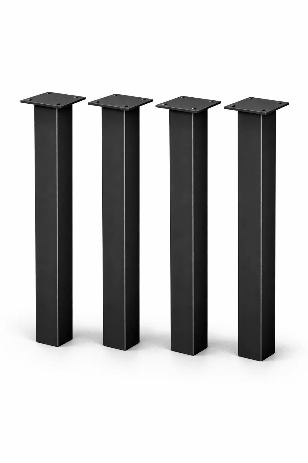 Nogi metalowe do stołu 72 cm – zestaw 4 szt. czarny mat