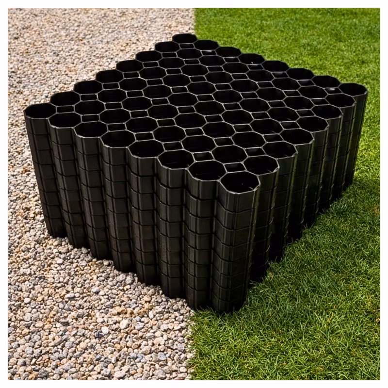 Geokratka kratka PARKINGOWA trawnikowa VERDICO Czarna 50x50x4cm – 10szt – 2,5m2