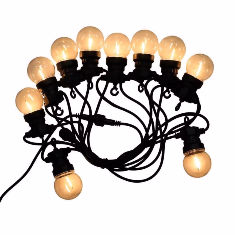 Girlanda ogrodowa V-TAC 71510 czarna LED 50W 3000K 550lm 10 punktów IP44 5 metrów – 1 szt.