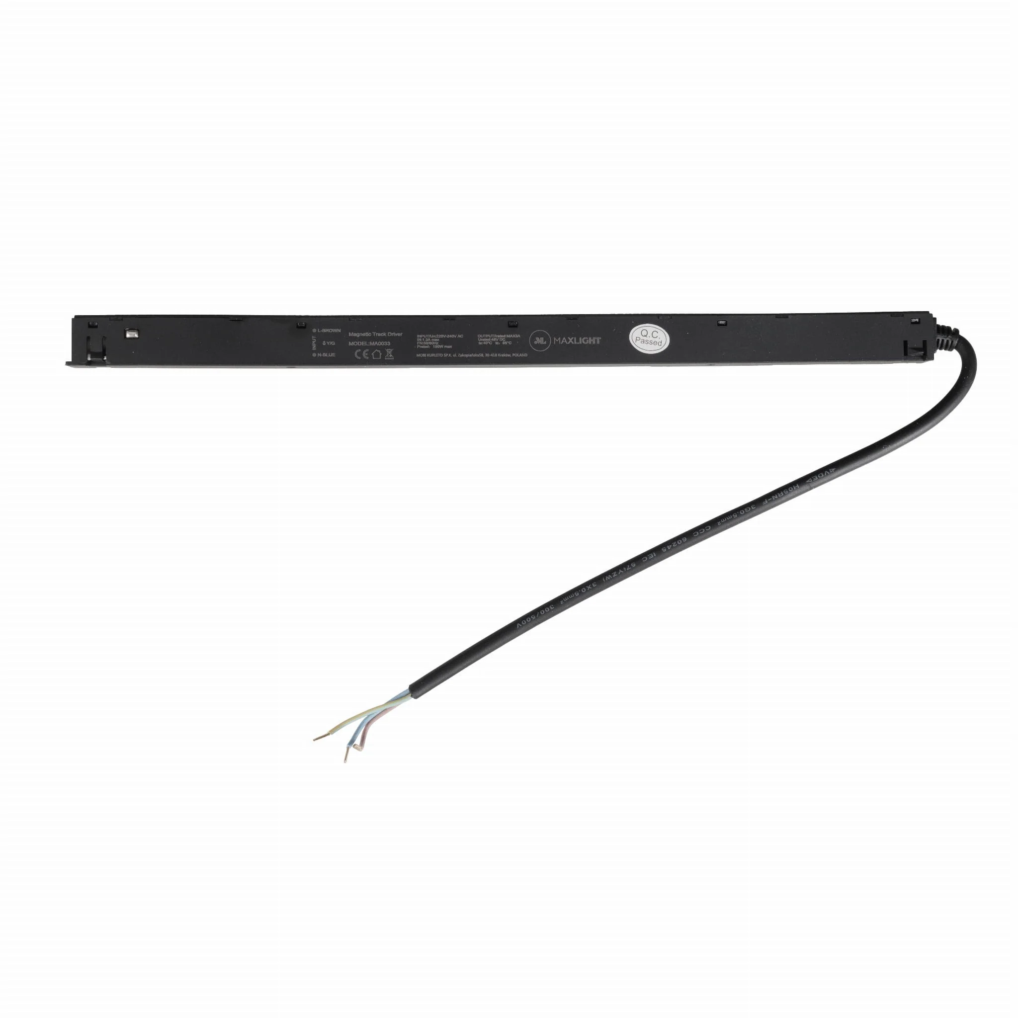 AKCESORIUM SYSTEMY SZYNOWE MAGNETYCZNE MAGNETIC ACC CZARNY OD MAXLIGHT MA0033