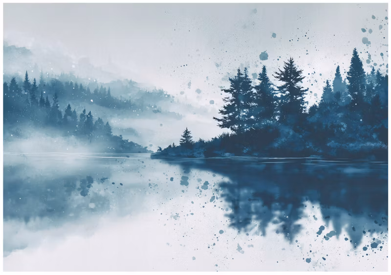 Fototapeta WALLARENA Do Sypialni Salonu Na Flizelinie Las Natura Jezioro Niebieski 250×175 cm 16139VX5 1 szt.