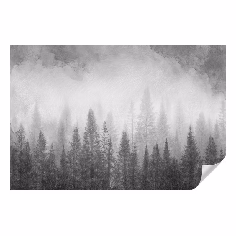 Fototapeta samoprzylepna Wallfluent 104×70 cm Leśna mgła Dla Miłośników Natury I Minimalizmu 1 szt.