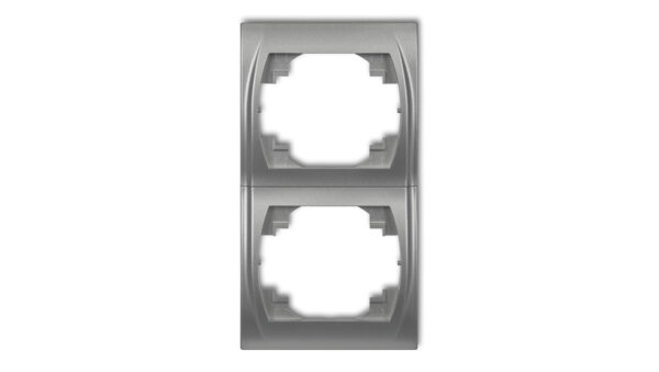 LOGO Ramka pionowa podwójna srebrny metalik 7LRV-2