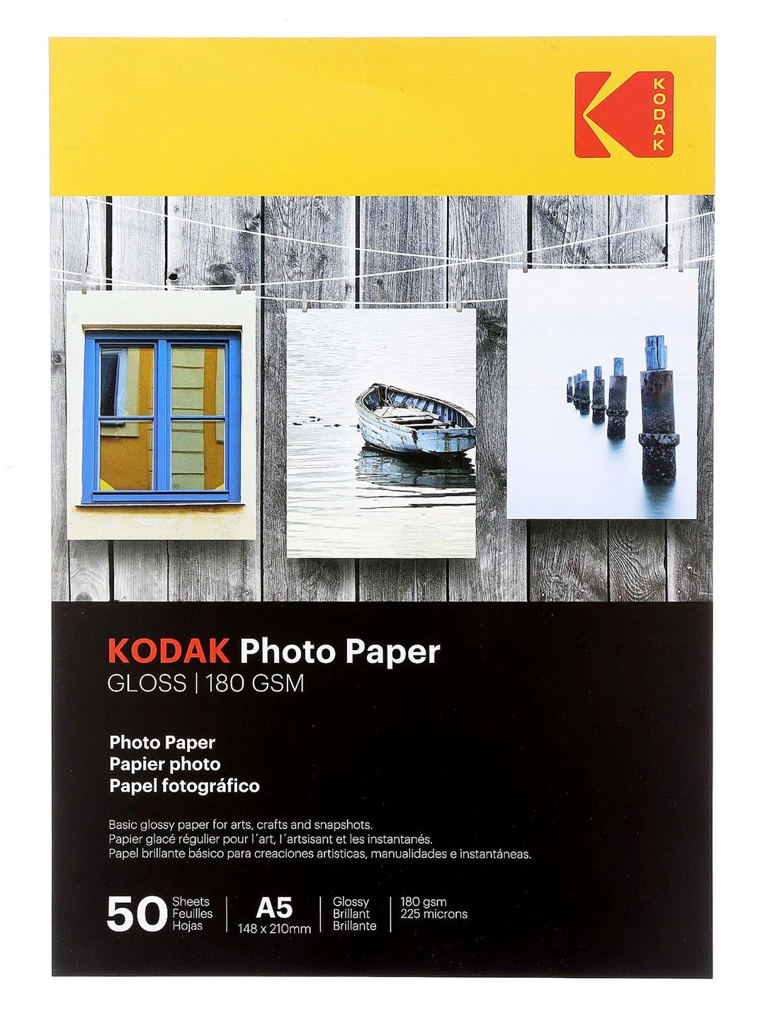Papier fotograficzny błyszczący Kodak 180 g/m2/ A5 / 15×21 cm / 50 szt / 891726