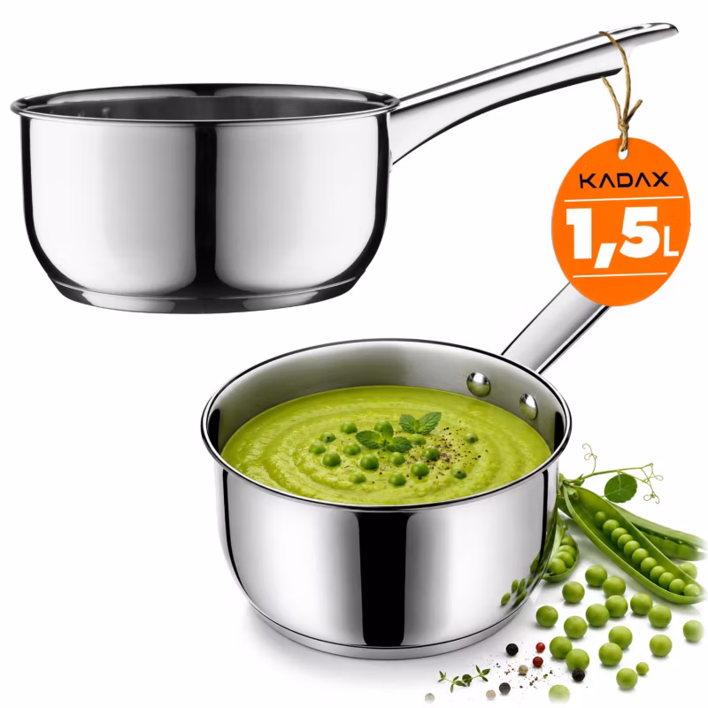 Garnek KADAX Rondel 1,5L indukcja Gaz Stalowy Stal 16cm 1 szt.