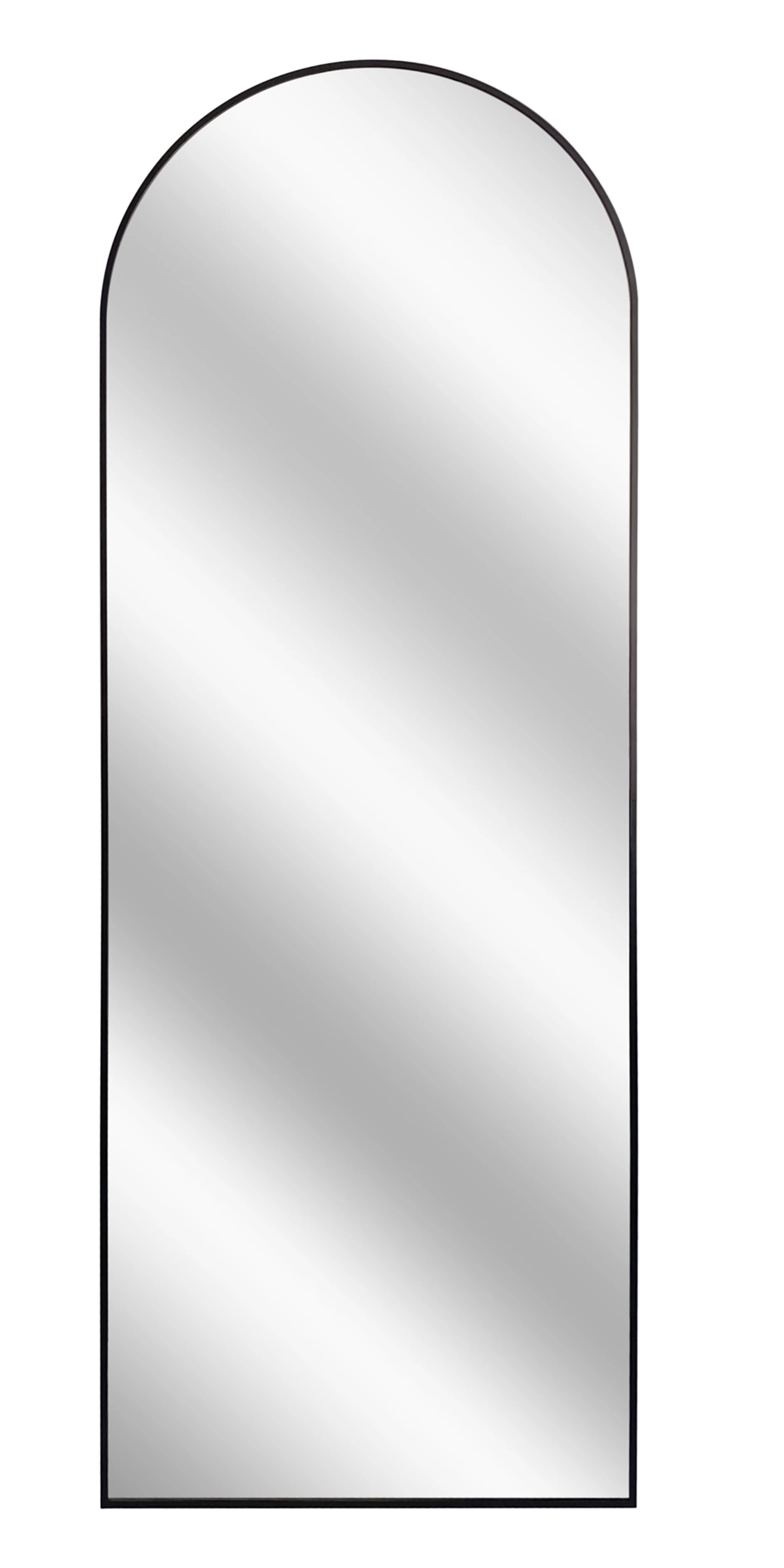 Lustro stojące w aluminiowej ramie Aurea 140×50 cm czarne