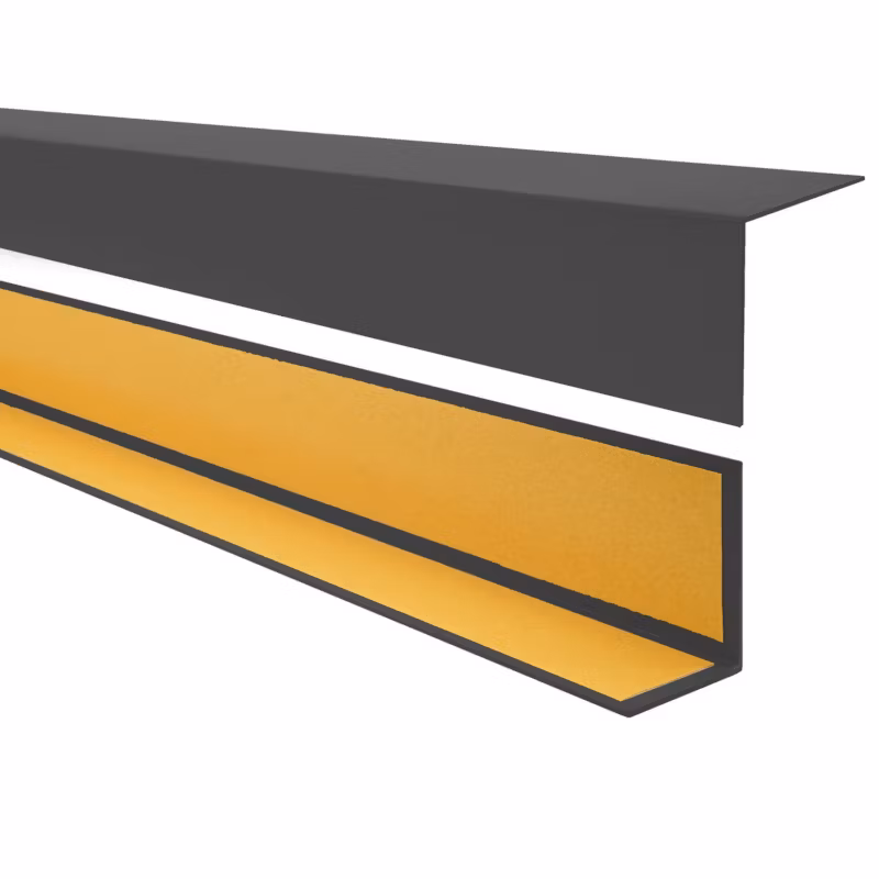 Kątownik twardy samoprzylepny PCV 30×30 mm QUEST, Profil Narożny Dekoracyjny L – 200 cm, ciemnoszary