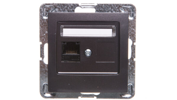 IMPRESJA Gniazdo komputerowe pojedyncze RJ45 kat.5e MMC antracyt GPK-1Y/K/m/50