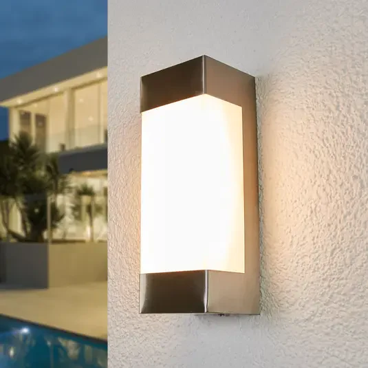 Severina – lampa ścienna LED ze stali nierdzewnej