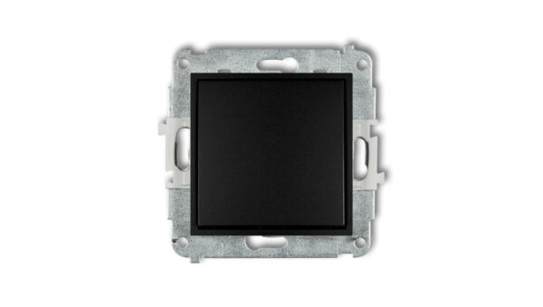 ICON Mechanizm łącznika zwiernego, jednobiegunowego (jeden klawisz bez piktogramu) czarny mat 12IWP-4.1