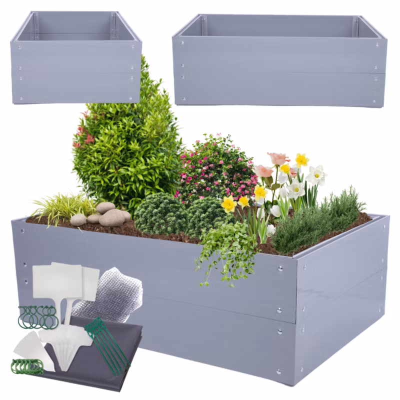 Grządka podwyższona MODO24 modułowa plastikowa trwała odporna na warunki atmosferyczne 40x120x80 cm 1 szt.
