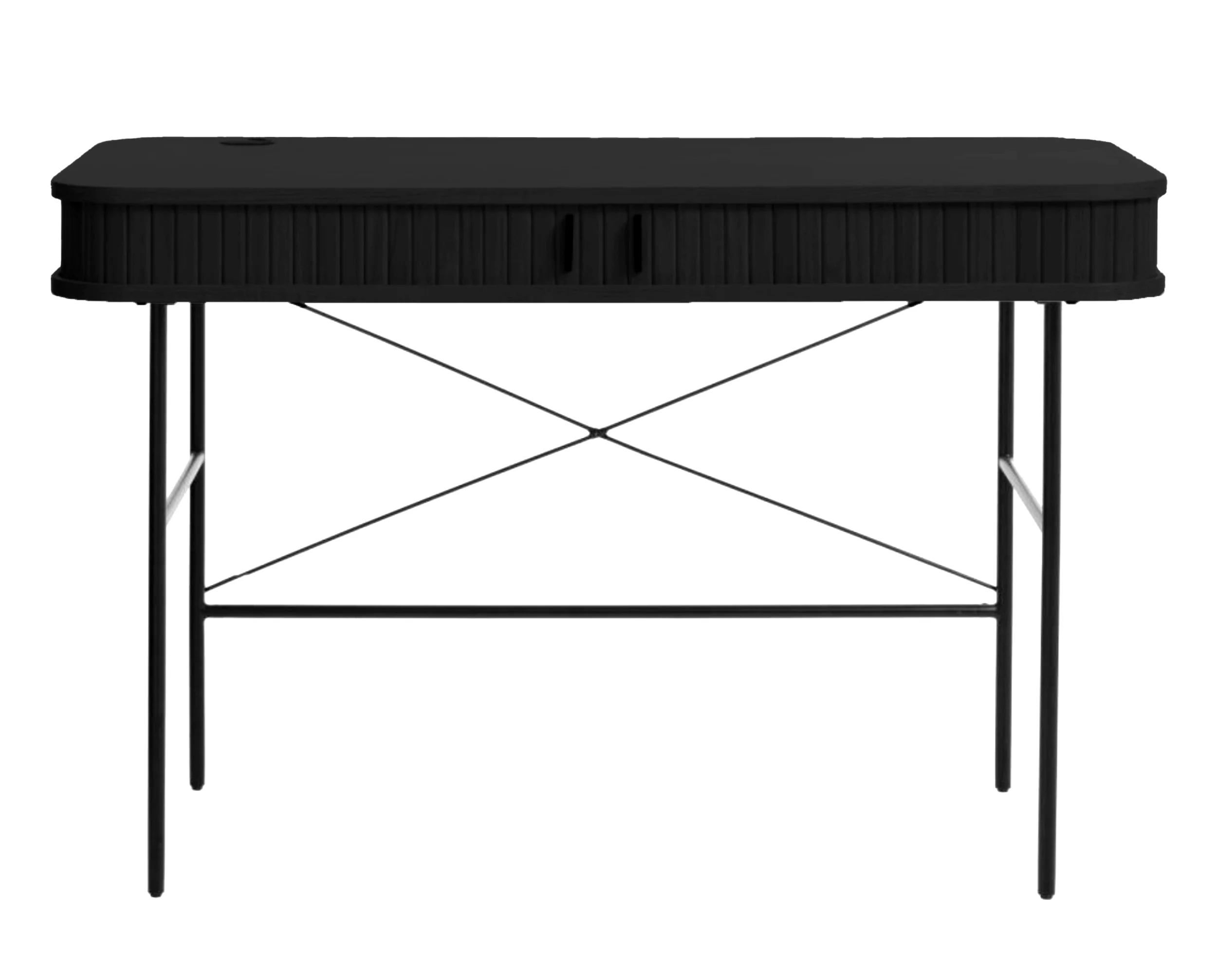 Biurko Gativel 120×60 cm lamele dąb czarny