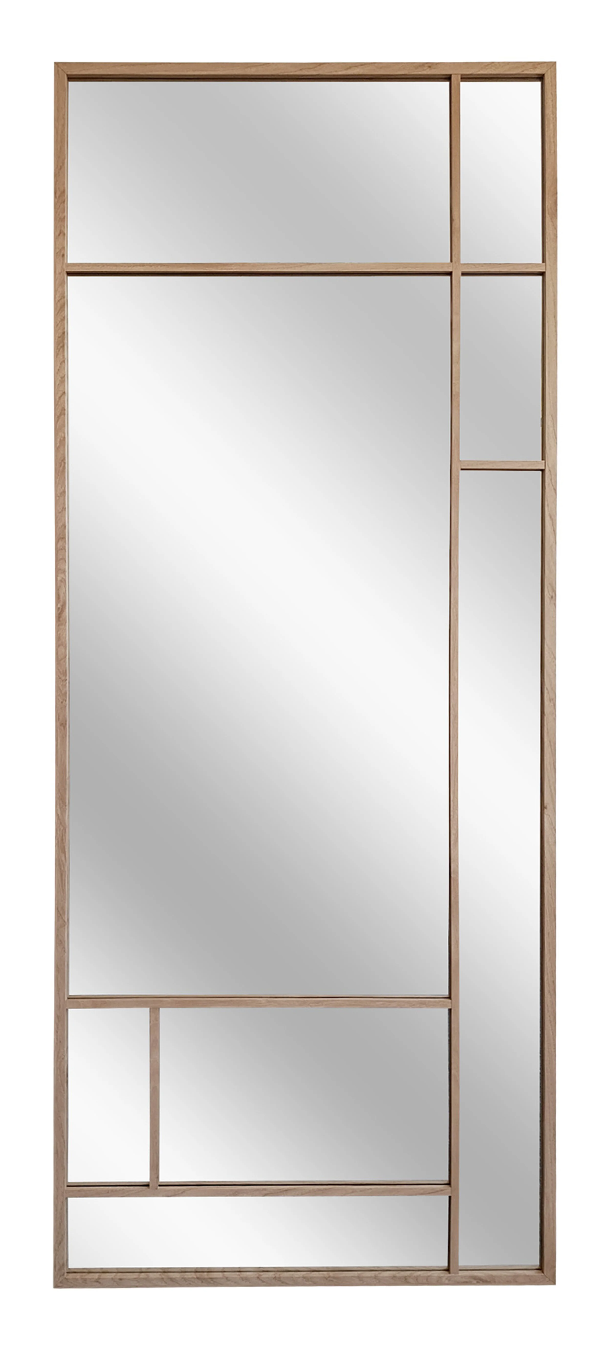 Lustro wiszące w ramie Jackson 150×60 cm dębowe