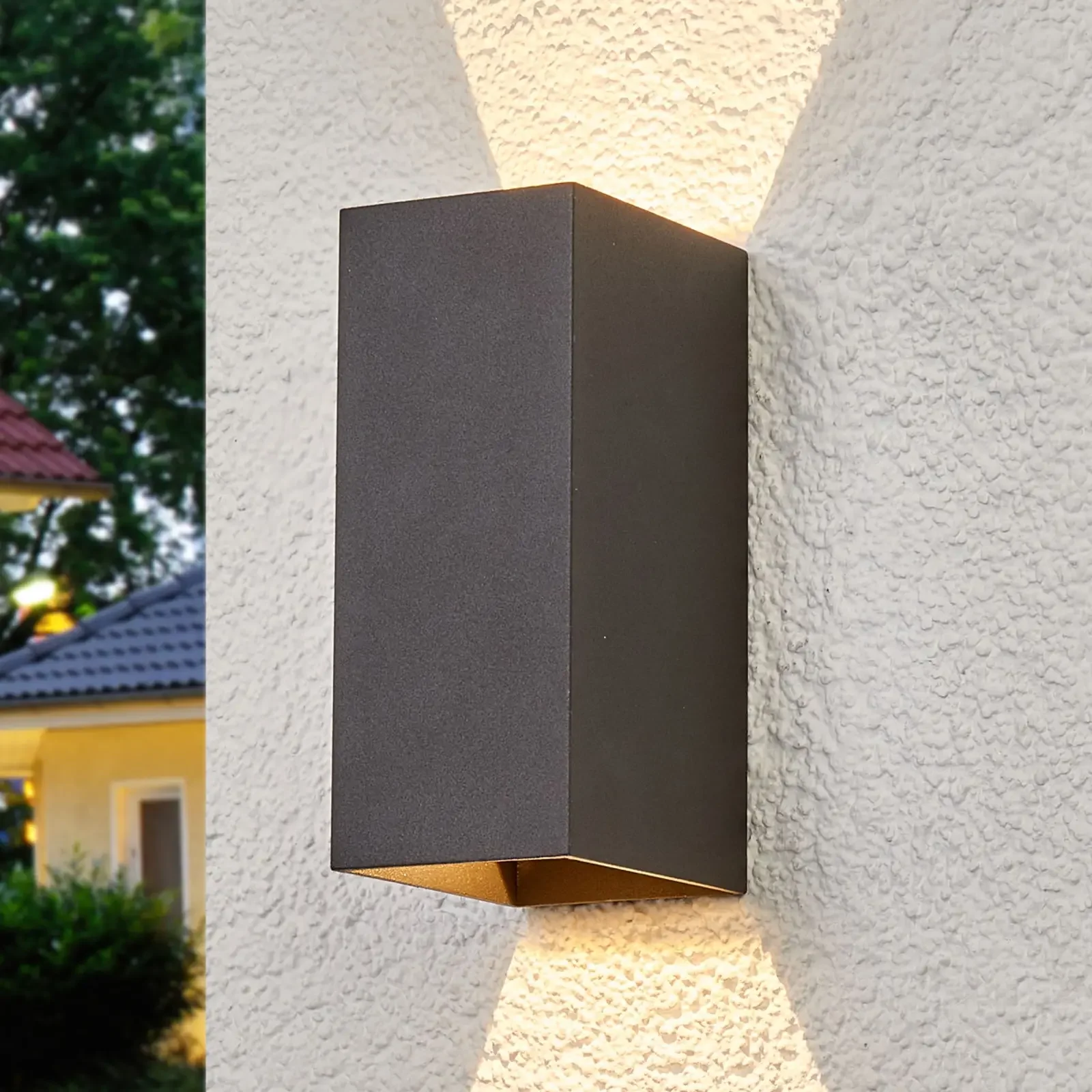 Mikka – 2-punktowa lampa ścienna zewnętrzna LED