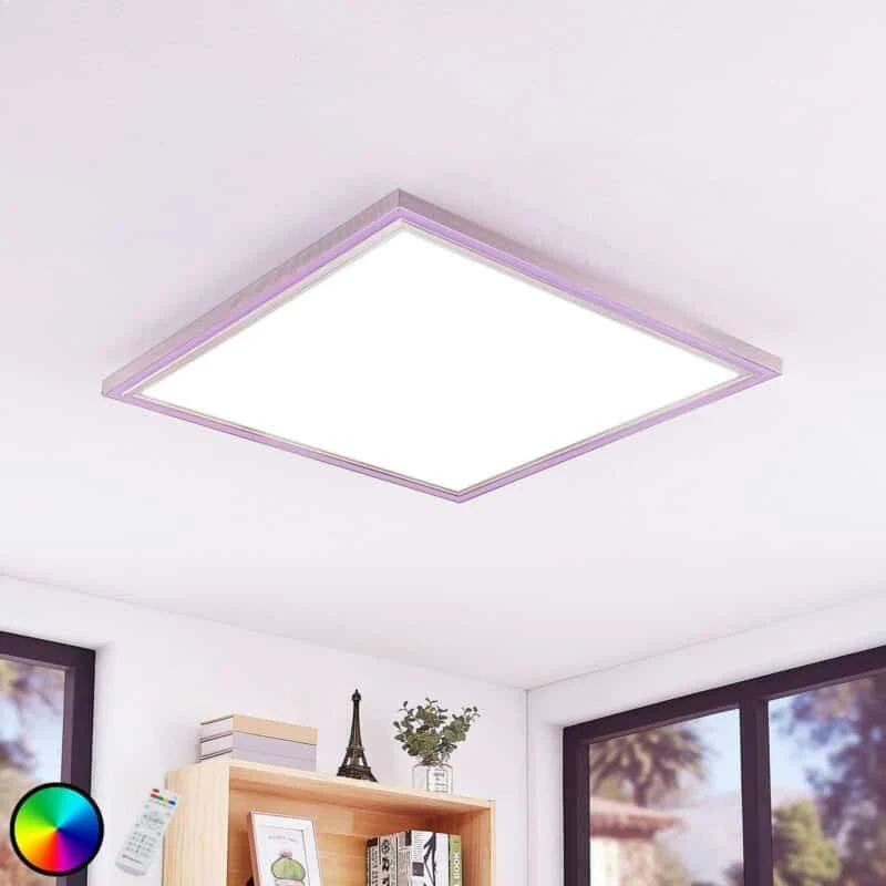 Lampa sufitowa LED Lynn, CCT+RGB, kwadratowa, 75×75 cm
